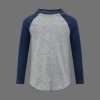 Mantis Boys Blue & Grey Long Sleeve Baseball Top