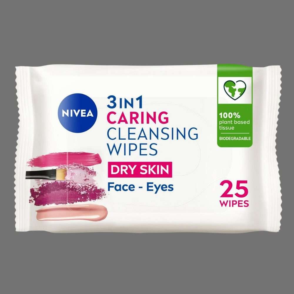 Nivea Biodegradable Face Cleansing Wipes Dry Skin