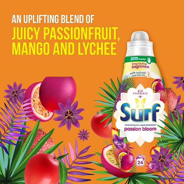 Surf Liquid Detergent Passion Bloom 24 Washes 648ml