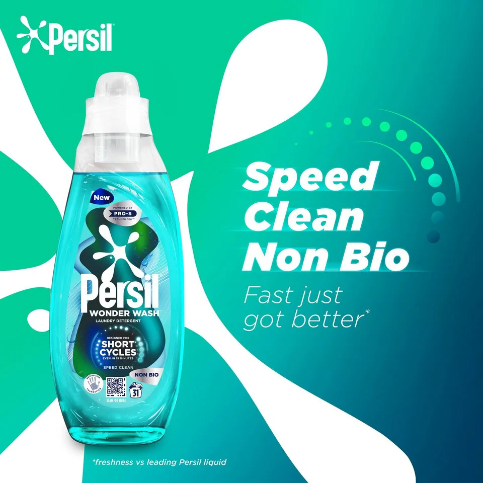 Persil Wonder Wash Speed Clean Non Bio Laundry Detergent 31 Washes 837ml