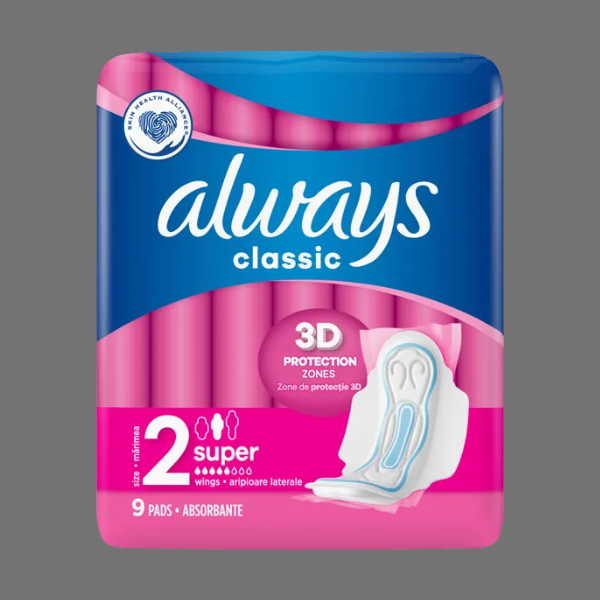 Always Classic Size 2 Super with Wings