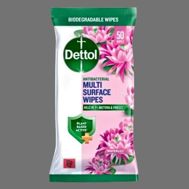 Dettol Waterlily Anti-bacterial Wipes 50 pack