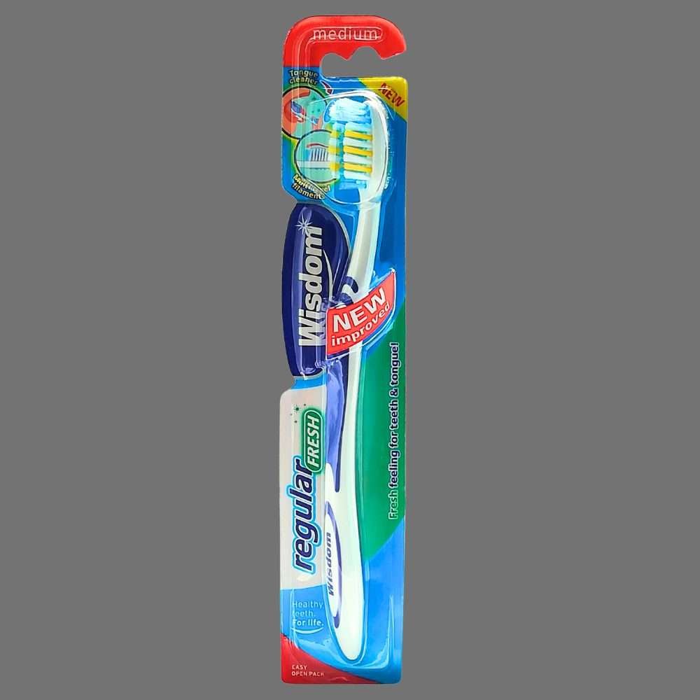 Wisdom Regular Fresh Blue Medium Texture Toothbrush Wisdom Regular Fresh Blue Medium Texture Toothbrush