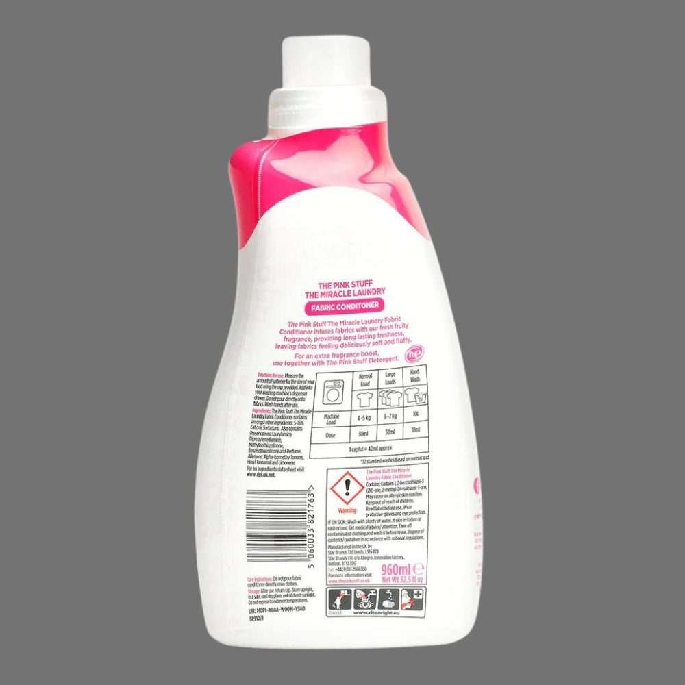The Pink Stuff Miracle Laundry Fabric Conditioner 32 Washes 960ml