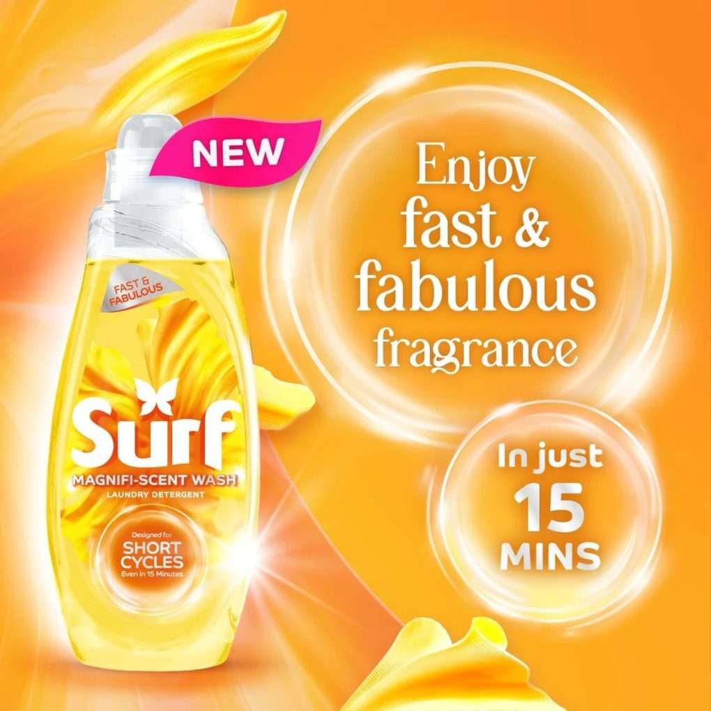 Surf Sunshine Blossom Magnifi-Scent Laundry Detergent 31 Washes 837ml Surf Sunshine Blossom Magnifi-Scent Laundry Detergent 31 Washes 837ml