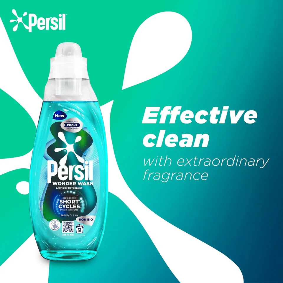 Persil Wonder Wash Speed Clean Non Bio Laundry Detergent 31 Washes 837ml