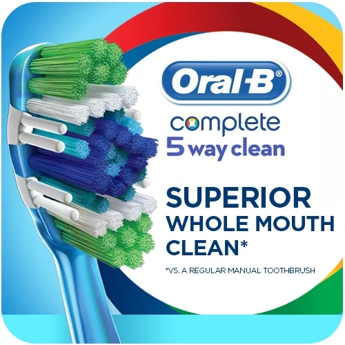Oral-B Complete 5 Way Clean Blue Medium Manual Toothbrush Oral-B Complete 5 Way Clean Blue Medium Manual Toothbrush
