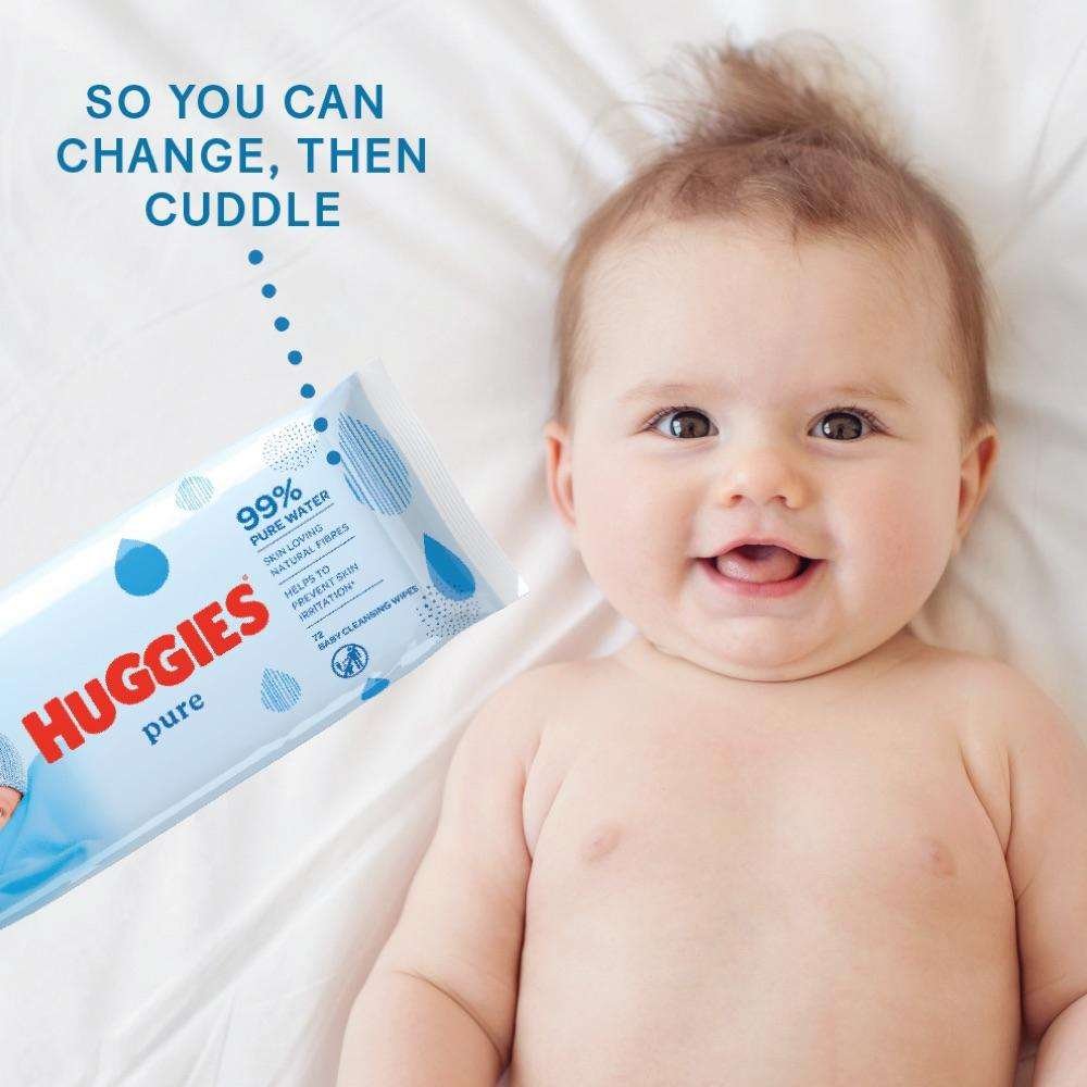 Huggies Pure 99% Water Baby Wipes 56pk Huggies Pure 99% Water Baby Wipes 56pk