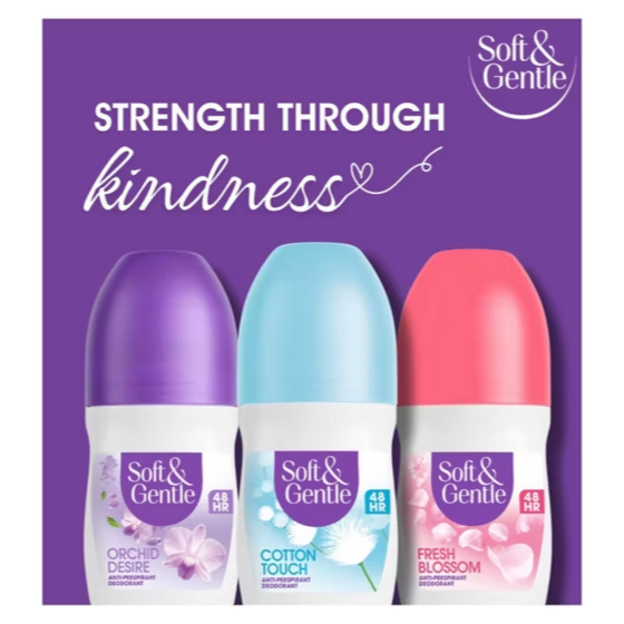 Soft & Gentle Orchid Desire Lavender & Orchid Anti-Perspirant Roll-On Deodorant 50ml