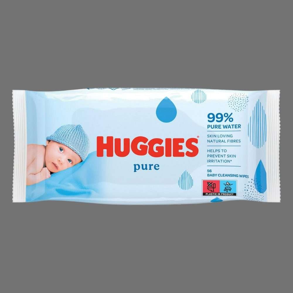 Huggies Pure 99% Water Baby Wipes 56pk Huggies Pure 99% Water Baby Wipes 56pk