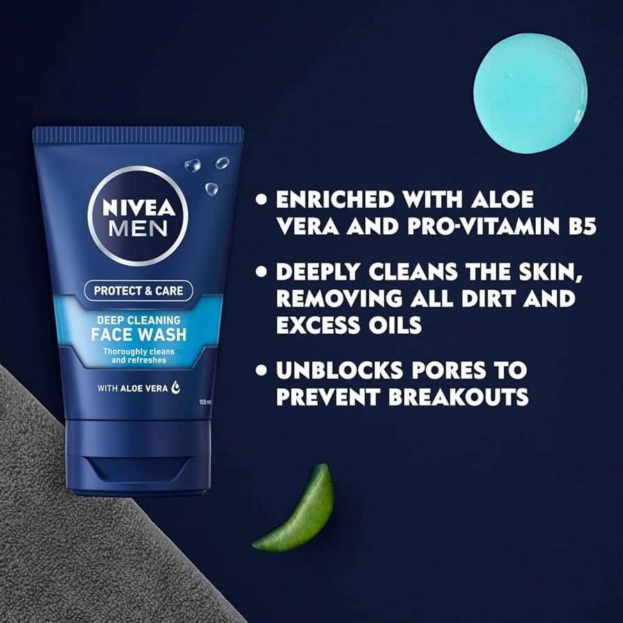 Nivea Men Protect & Care Cleansing Face Wash 100ml