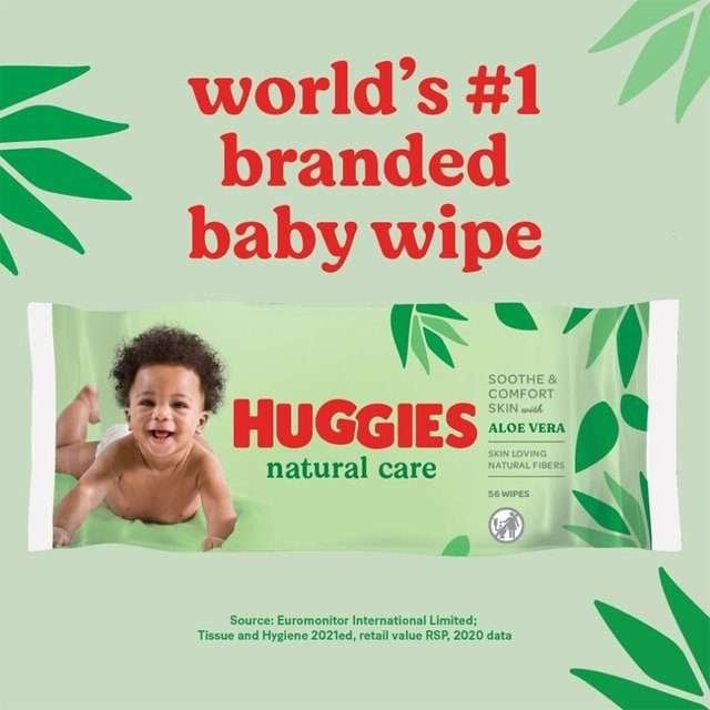 Huggies Natural Care Aloe Vera Baby Wipes 56pk Huggies Natural Care Aloe Vera Baby Wipes 56pk
