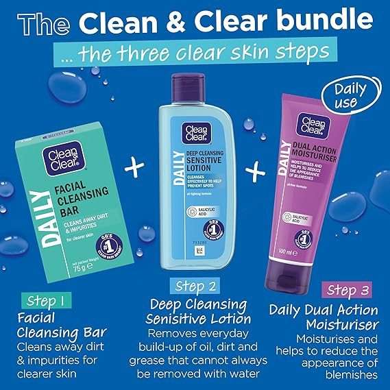 Clean & Clear Daily Facial Cleansing Bar 75g