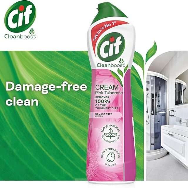 Cif Cream Multi-Purpose Cleaner Pink Tuberose 500ml Cif Cream Multi-Purpose Cleaner Pink Tuberose 500ml
