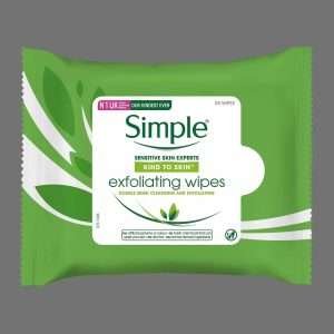 Simple Exfoliating Cleansing Wipes 25pk