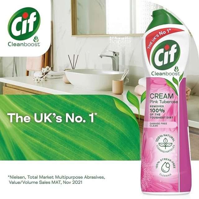 Cif Cream Multi-Purpose Cleaner Pink Tuberose 500ml Cif Cream Multi-Purpose Cleaner Pink Tuberose 500ml