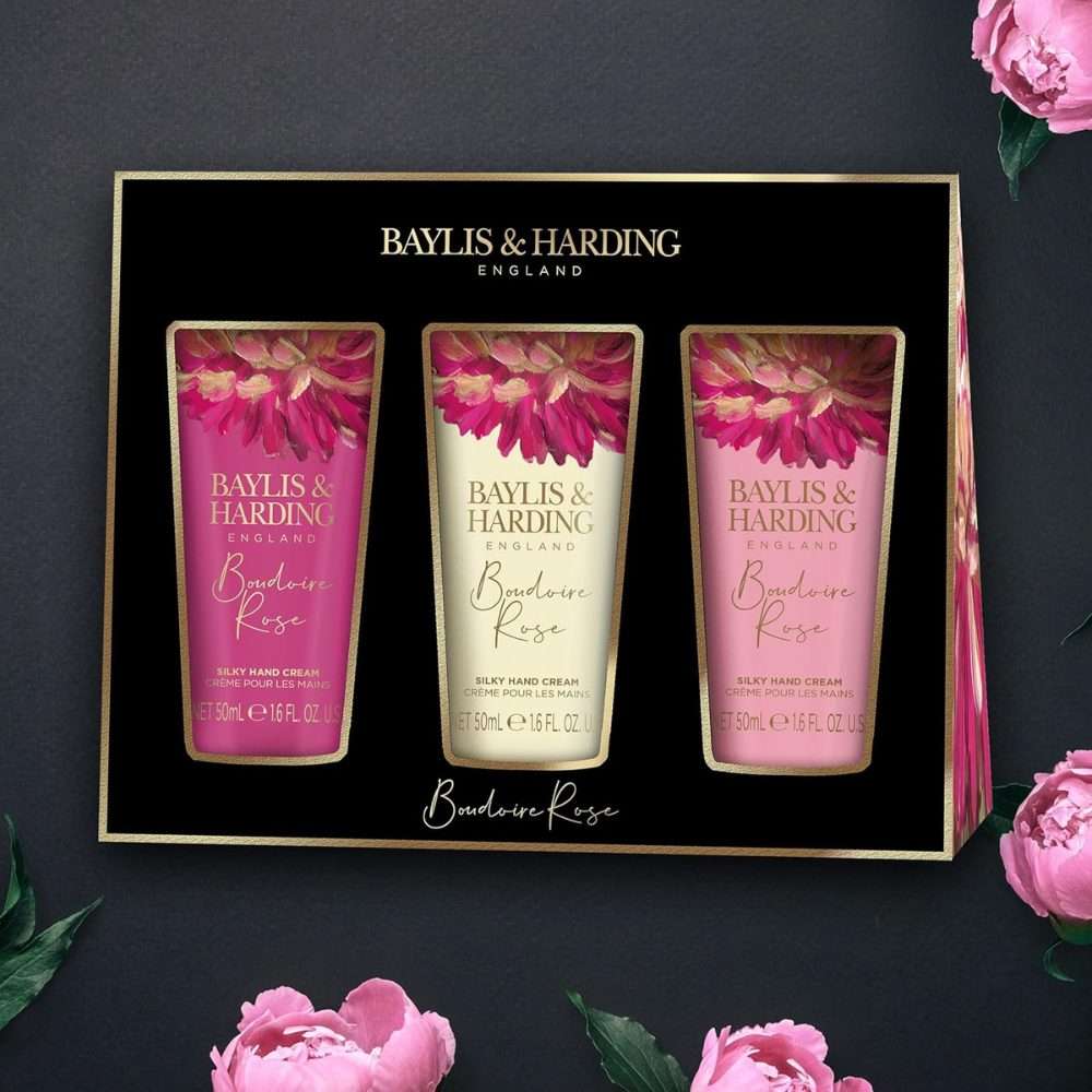 Baylis & Harding Boudoire Rose Hand Cream Trio