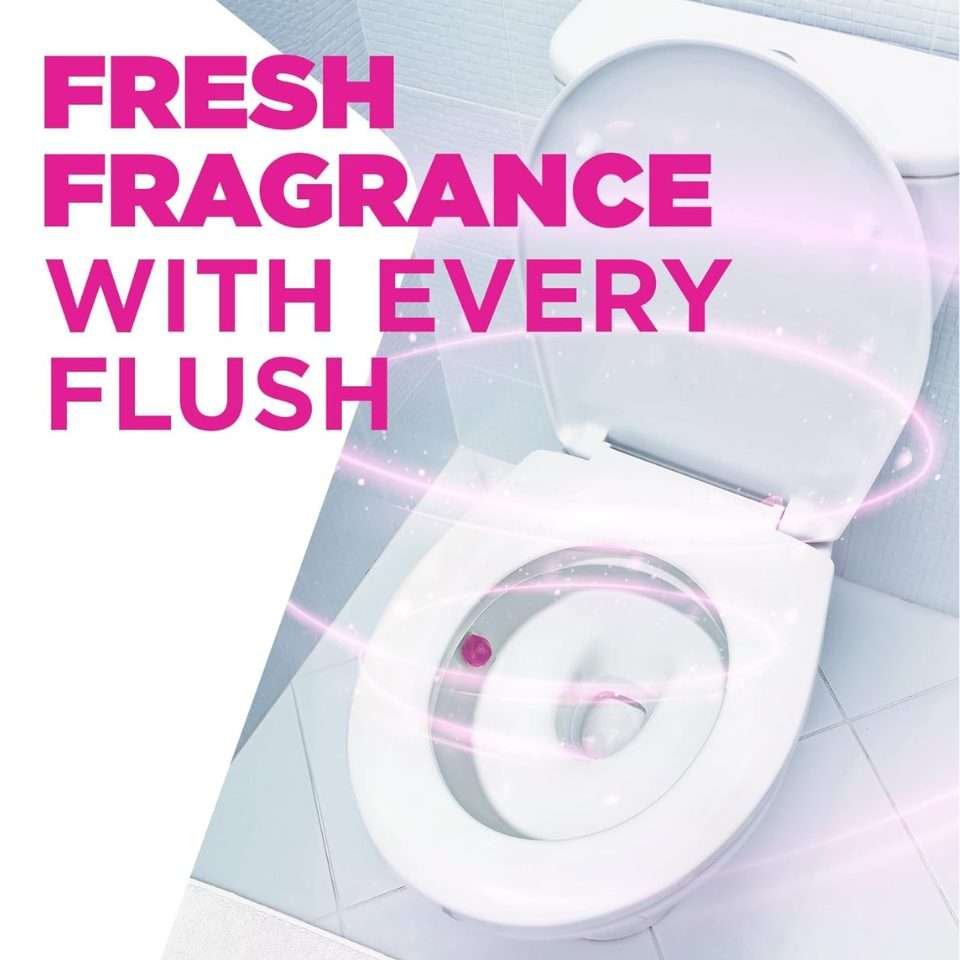 Harpic Floral Hygienic & Fresh Toilet Block Sticker 4 Pack