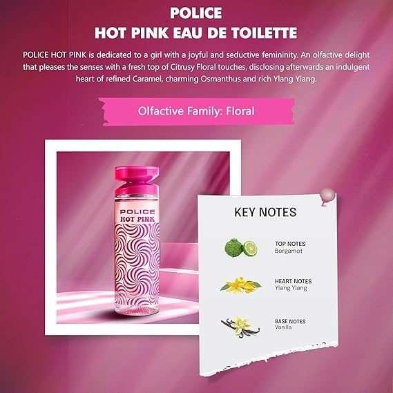 Police Hot Pink Woman Eau De Toilette 100ml Police Hot Pink Woman Eau De Toilette 100ml