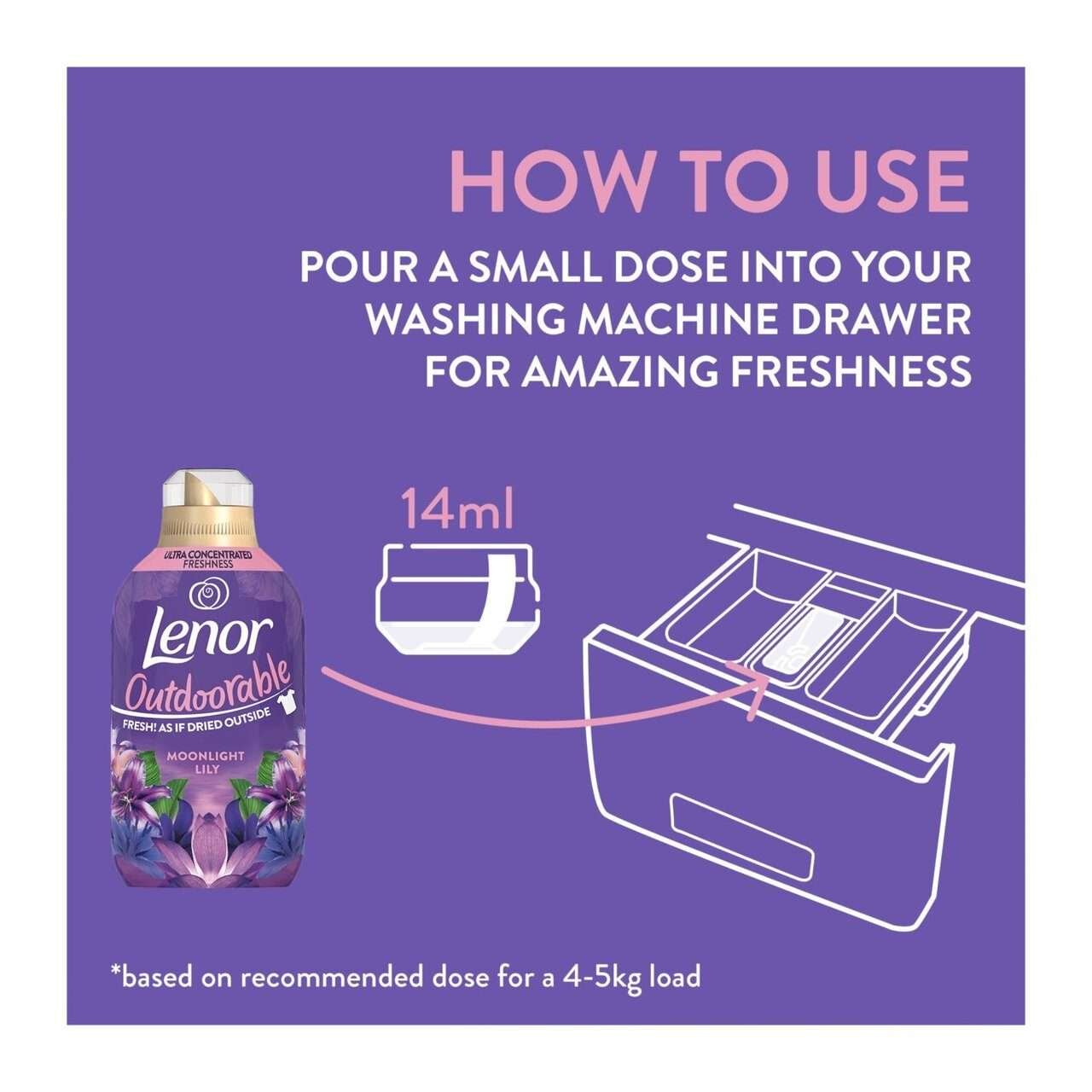 Lenor Outdoorable Moonlight Lily Fabric Conditioner 55 Washes 770ml