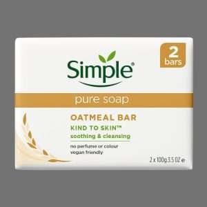 Simple Pure Soap Oatmeal Bars 2 x 100g