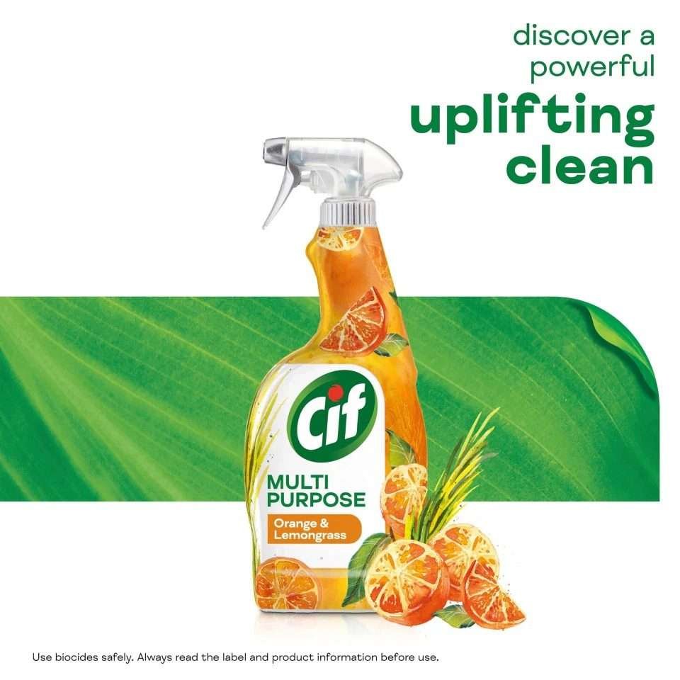 Cif Orange & Lemongrass Multipurpose Cleaner Spray 750ml Cif Orange & Lemongrass Multipurpose Cleaner Spray 750ml