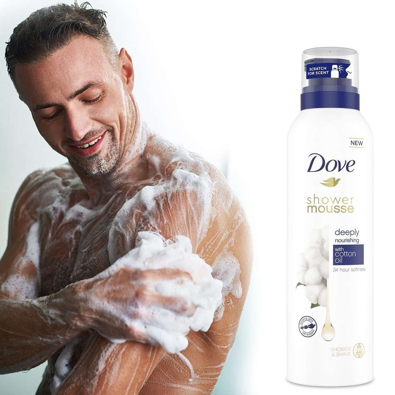 Dove Cotton Oil Shower Mousse 200ml Dove Cotton Oil Shower Mousse 200ml