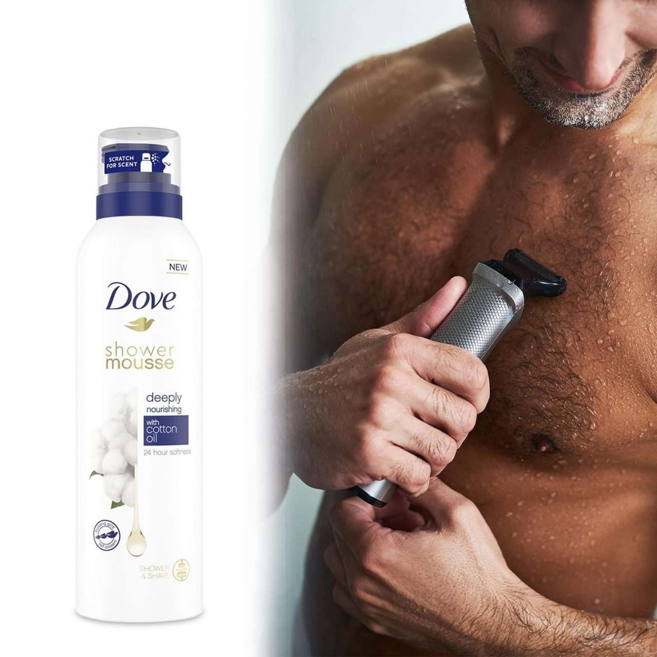 Dove Cotton Oil Shower Mousse 200ml Dove Cotton Oil Shower Mousse 200ml