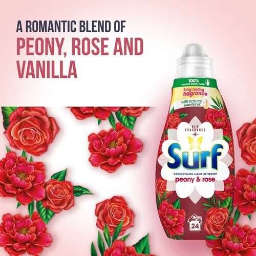 Surf Peony & Rose Liquid Laundry Detergent 24 Washes 648ml