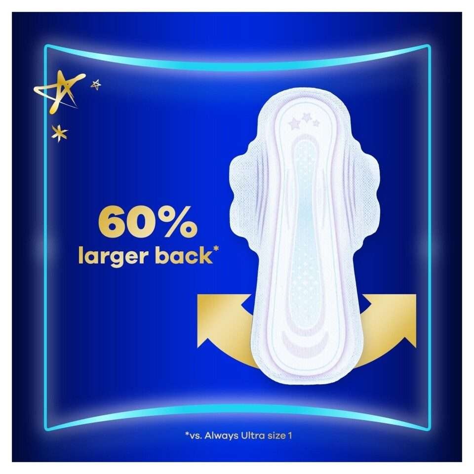 Always Ultra Secure Night With Wings Sanitary Towels 8 Pack Always Ultra Secure Night With Wings Sanitary Towels 8 Pack