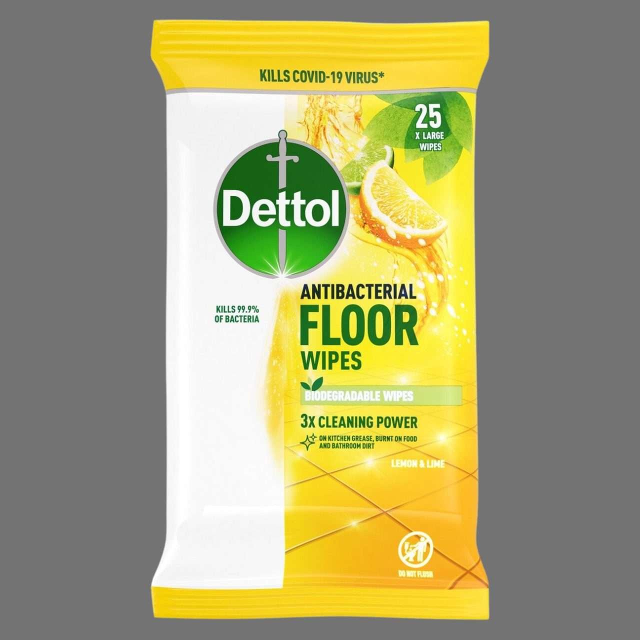 Dettol Anti-bacterial Lemon & Lime Floor Wipes 25 Pack Dettol Anti-bacterial Lemon & Lime Floor Wipes 25 Pack