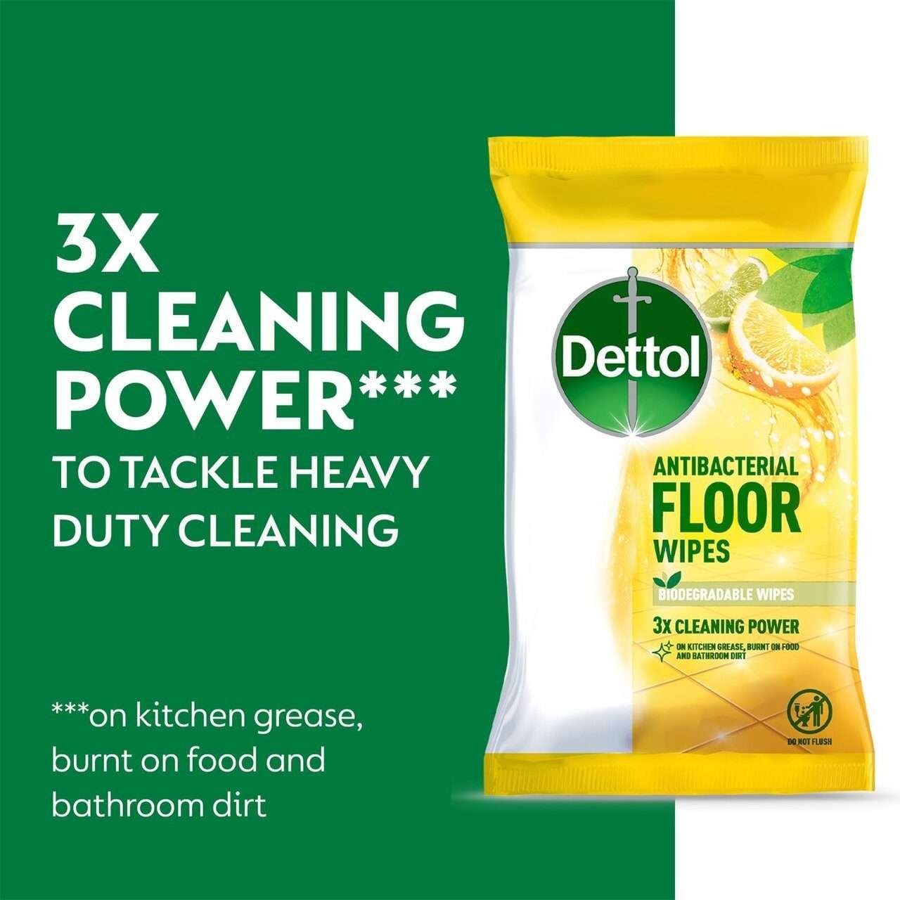 Dettol Anti-bacterial Lemon & Lime Floor Wipes 25 Pack Dettol Anti-bacterial Lemon & Lime Floor Wipes 25 Pack