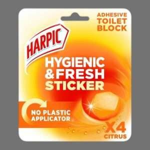Harpic Citrus Hygienic & Fresh Toilet Block Sticker 4 Pack