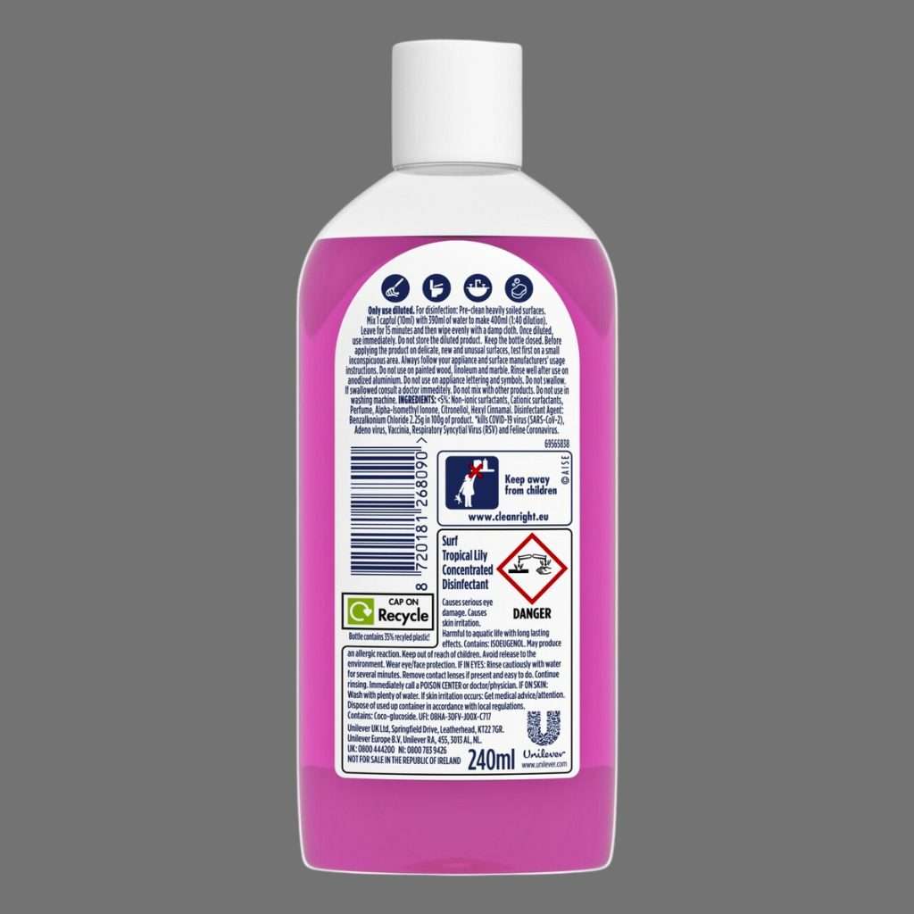 Surf Tropical Lily Concentrated Disinfectant 240ml