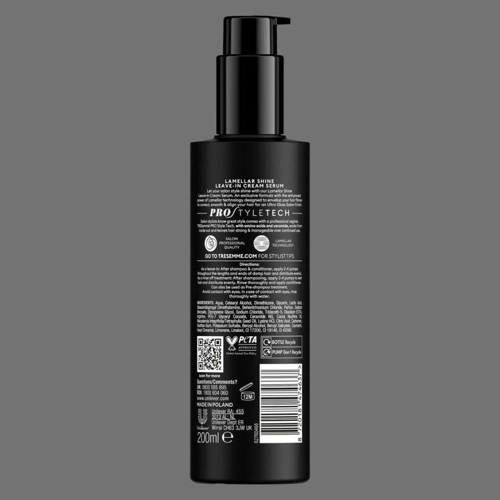Tresemme Lamellar Shine Leave-In Cream Serum 200ml Tresemme Lamellar Shine Leave-In Cream Serum 200ml