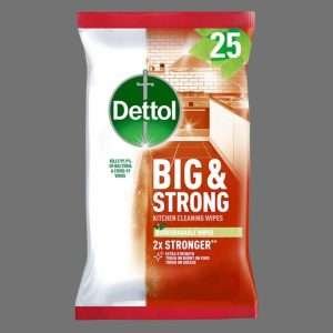 Dettol Big & Strong Kitchen Wipes 25 Pack