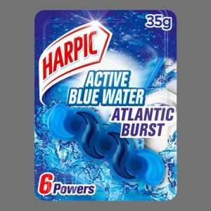 Harpic Active Blue Water Atlantic Burst Toilet Block 35g