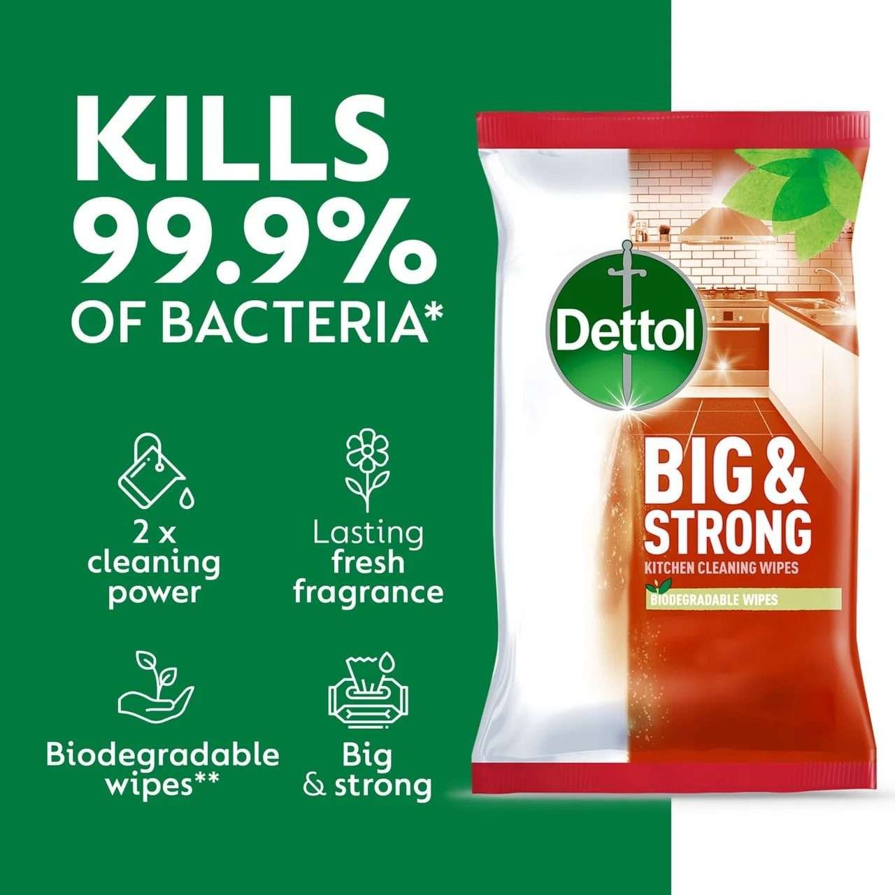 Dettol Big & Strong Kitchen Wipes 25 Pack Dettol Big & Strong Kitchen Wipes 25 Pack