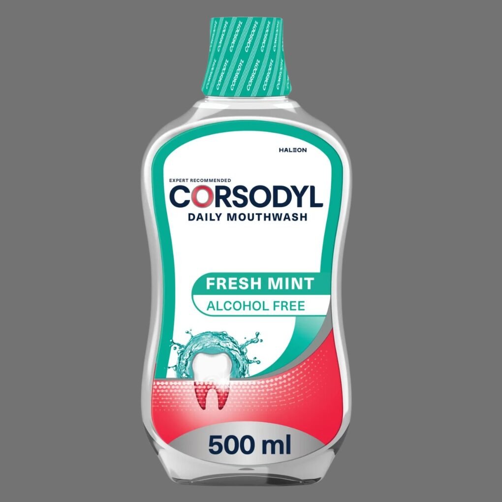 Corsodyl Fresh Mint Daily Care Alcohol Free Mouthwash 500ml
