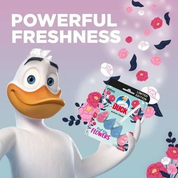 Duck Active Clean First Kiss Flowers Rim Block 38g Duck Active Clean First Kiss Flowers Rim Block 38g