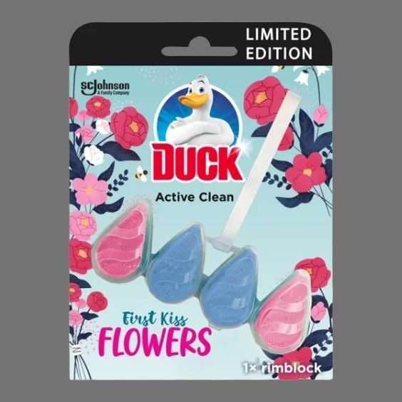 Duck Active Clean First Kiss Flowers Rim Block 38g Duck Active Clean First Kiss Flowers Rim Block 38g