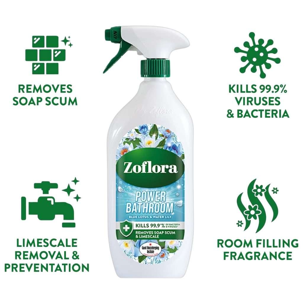 Zoflora Blue Lotus & Water Lily Bathroom Spray 800ml Zoflora Blue Lotus & Water Lily Bathroom Spray 800ml