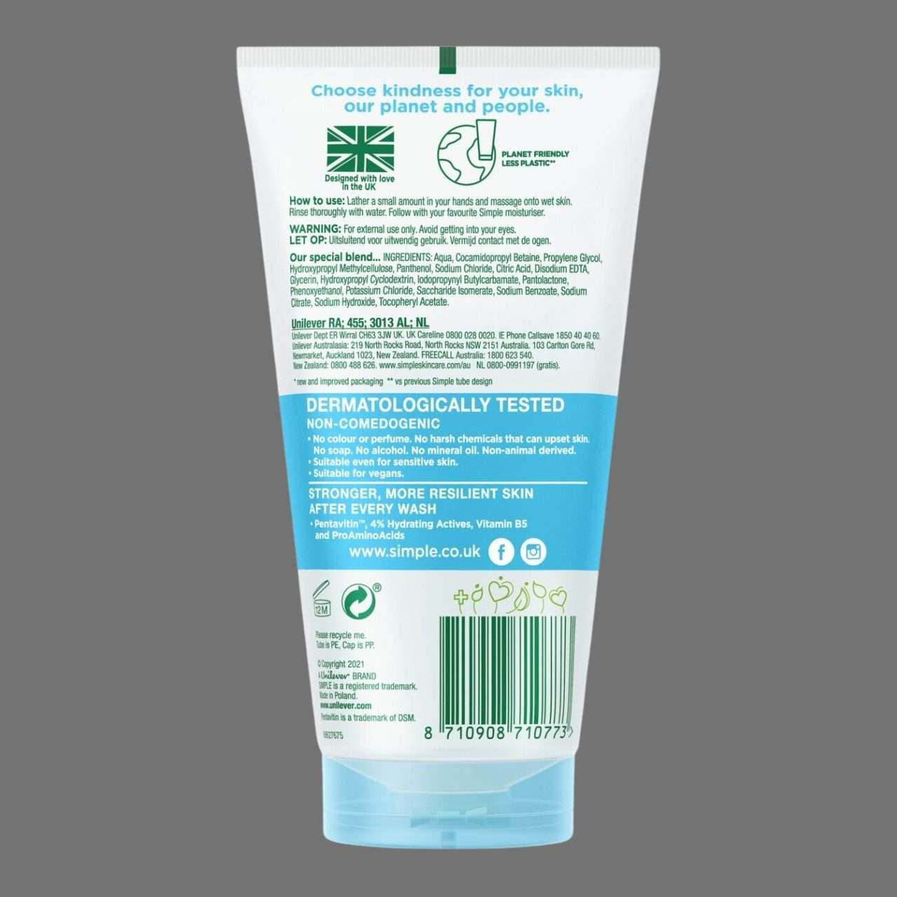 Simple Water Boost Micellar Gel Facial Wash 150ml Simple Water Boost Micellar Gel Facial Wash 150ml