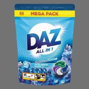 Daz All in 1 Pods Lotus Breeze Whites & Colours 60 Washes