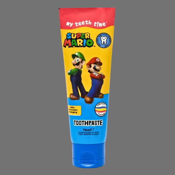 My Teeth Time Super Mario Bubble Gum Toothpaste 75ml My Teeth Time Super Mario Bubble Gum Toothpaste 75ml