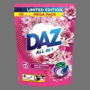 Daz All in 1 Pods Pink Explosion Whites & Colours 60 Washes