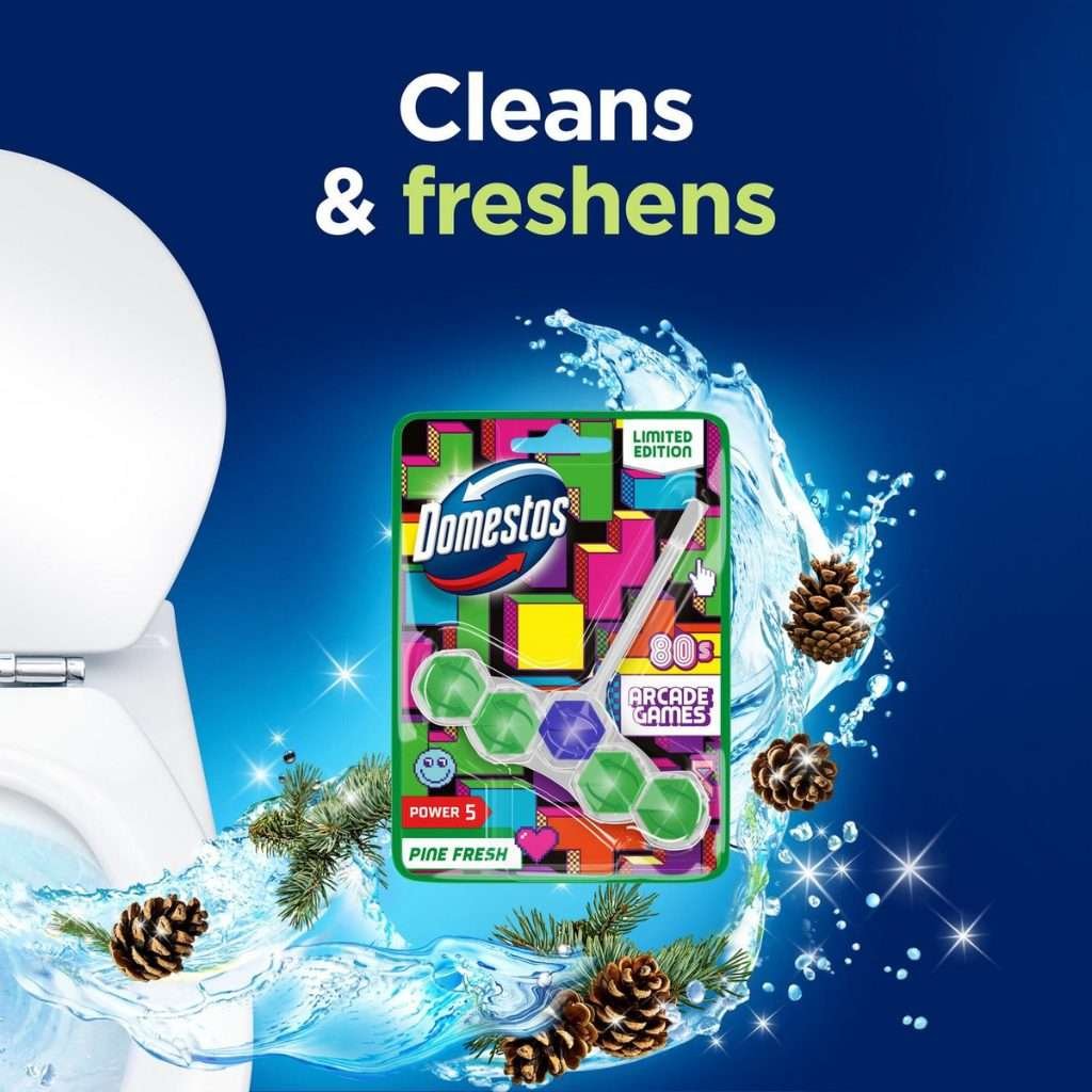 Domestos Power 5 Pine Fresh Toilet Rim Block 50g