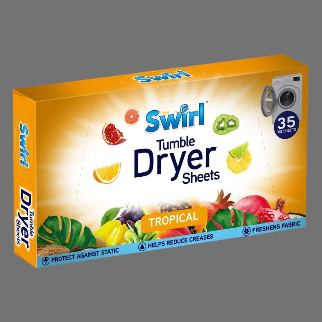 Swirl Tropical Tumble Dryer Sheets – 35 Sheets