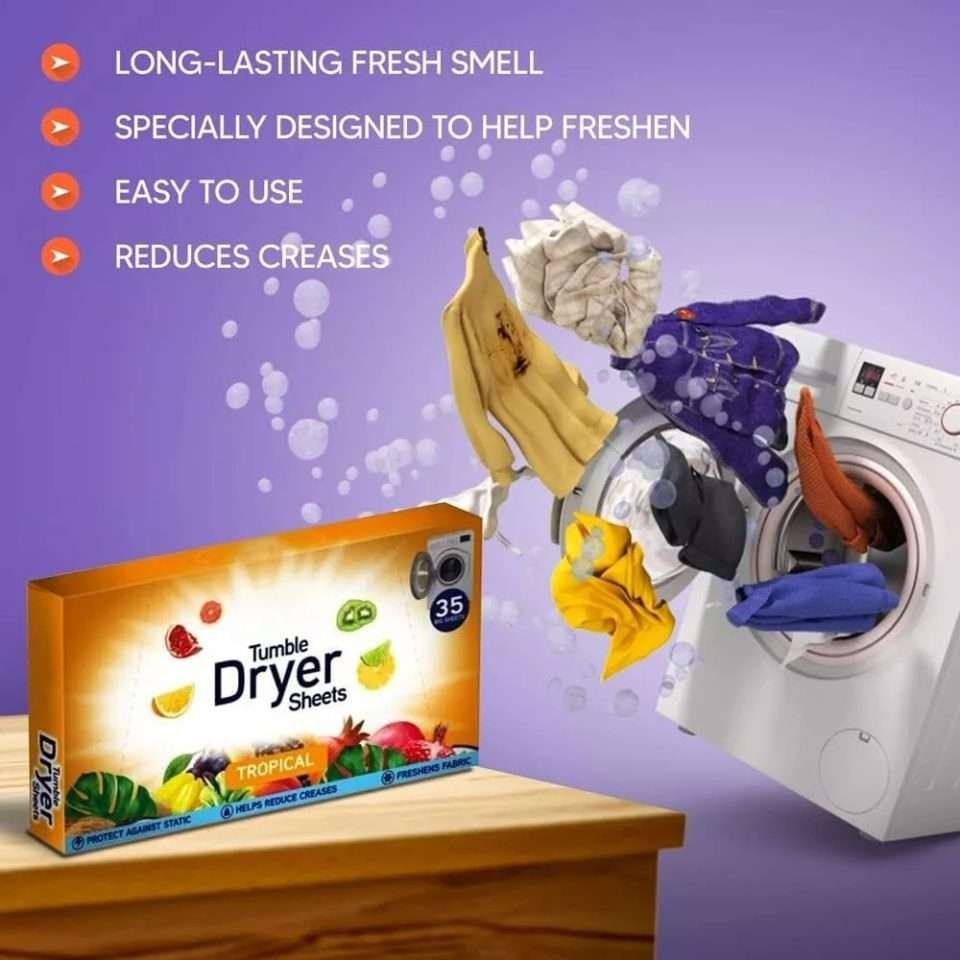 Swirl Tropical Tumble Dryer Sheets – 35 Sheets