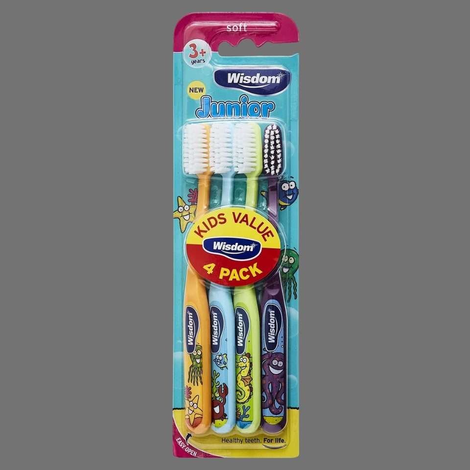 Wisdom Junior Soft Toothbrush 4-Pack Wisdom Junior Soft Toothbrush 4-Pack